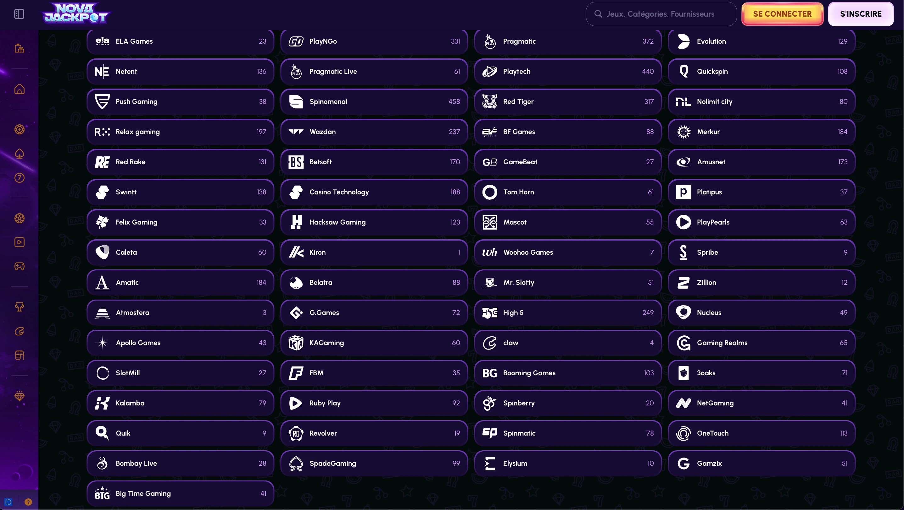 providers novajackpot
