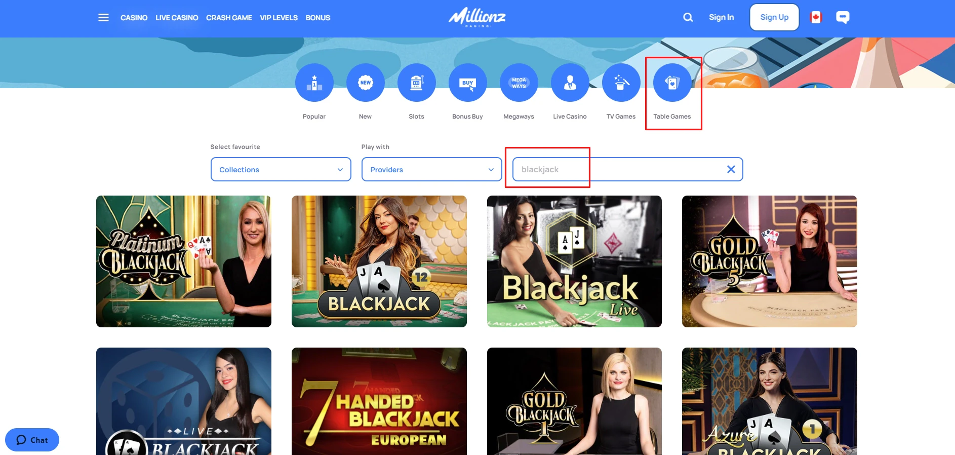 Millionz Blackjack