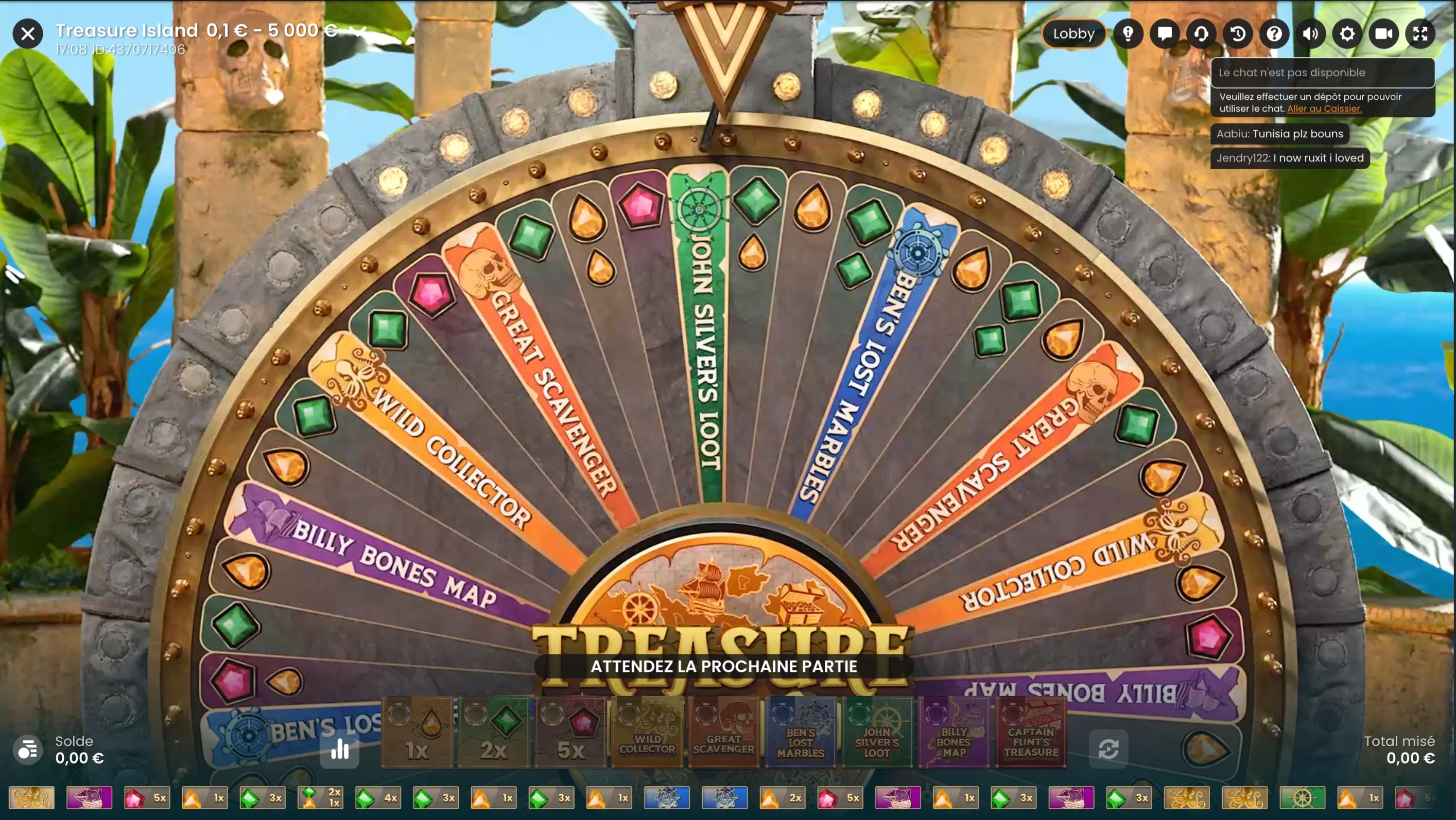 roue treasure island
