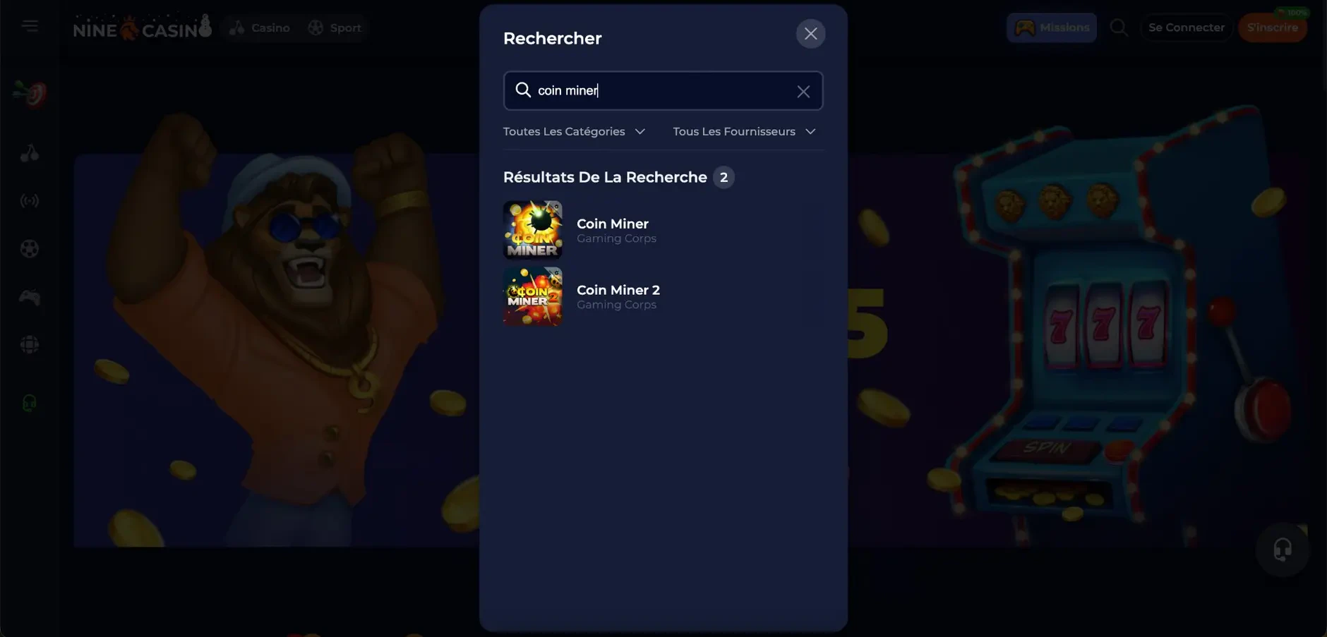 coin miner ninecasino