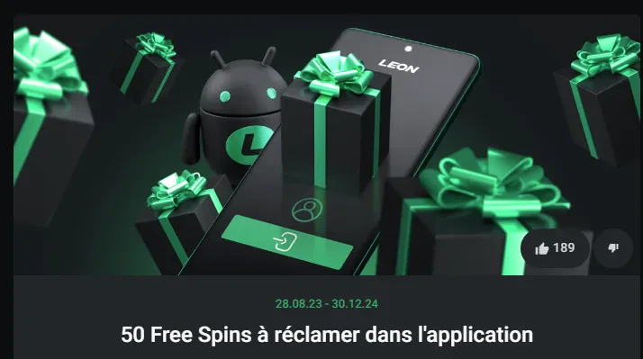 50 Free spins application