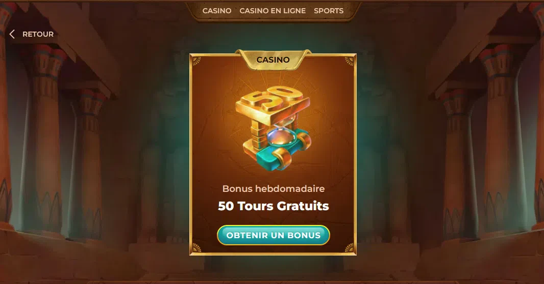 Bonus hebdomadaire AmunRa