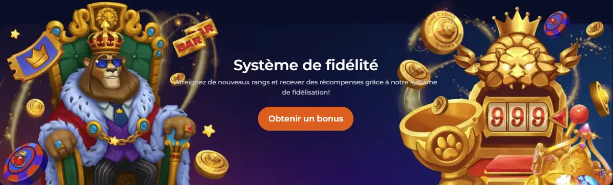 Programme de fidélité Nine Casino