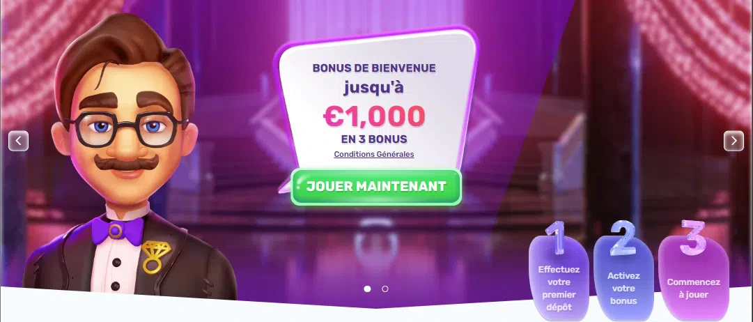Bonus de bienvenue casino Slots Palace