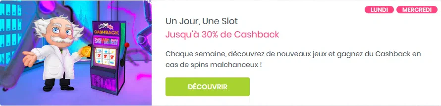 Promotion Un jour, Une slot