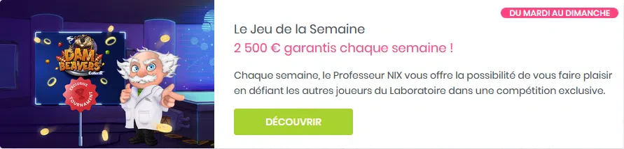 Promotion du jeu de la semaine