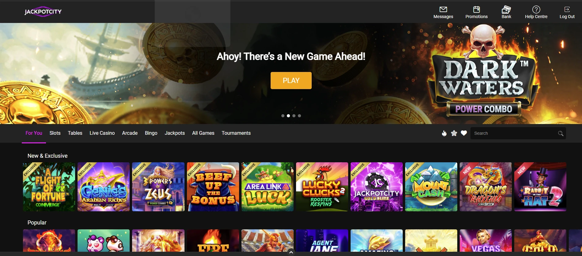 Jackpot city games
