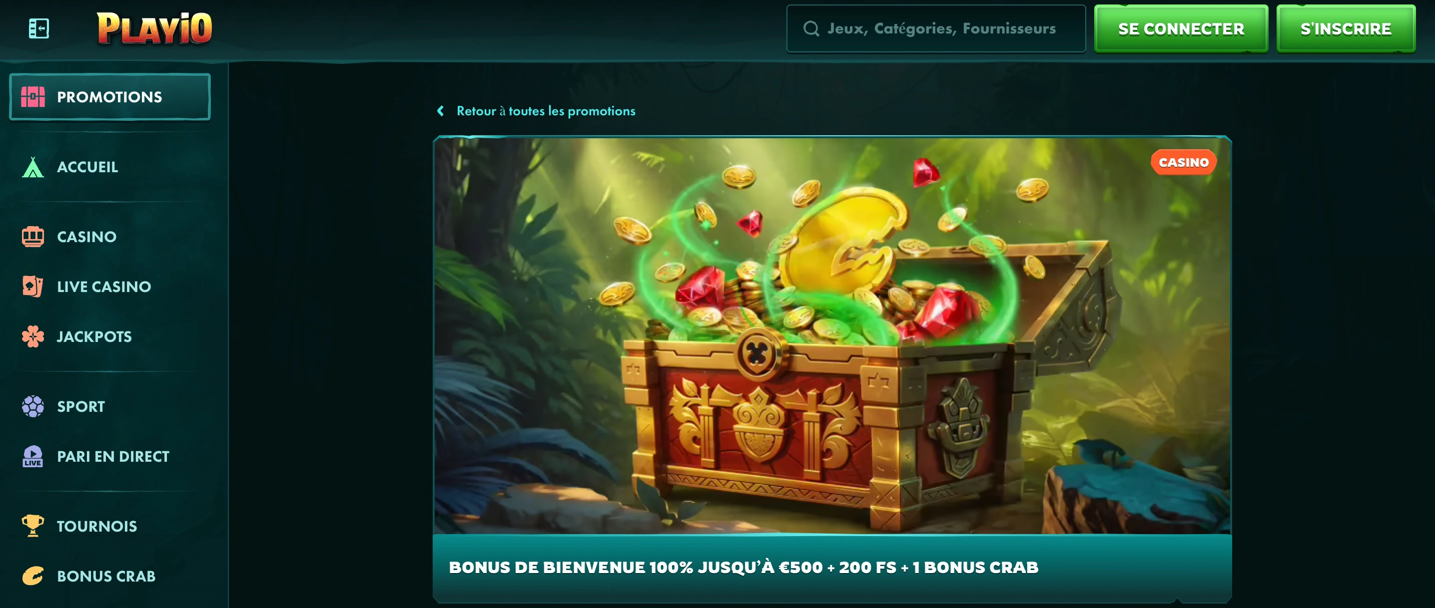 bonus de bienvenue Playio