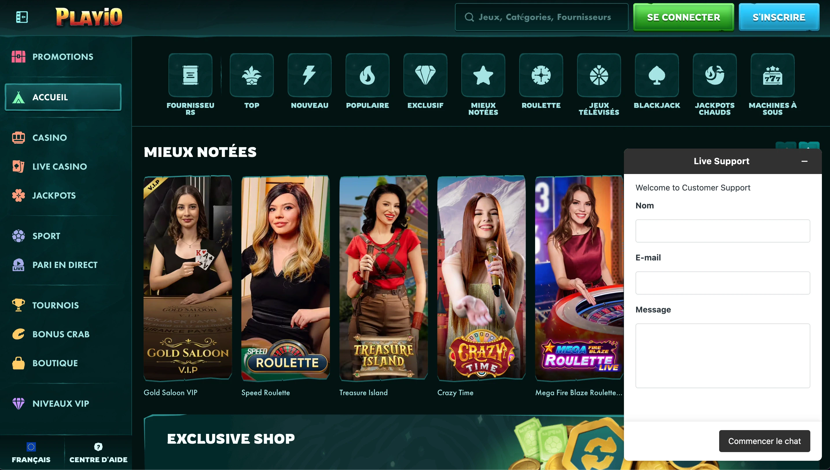 service client playio