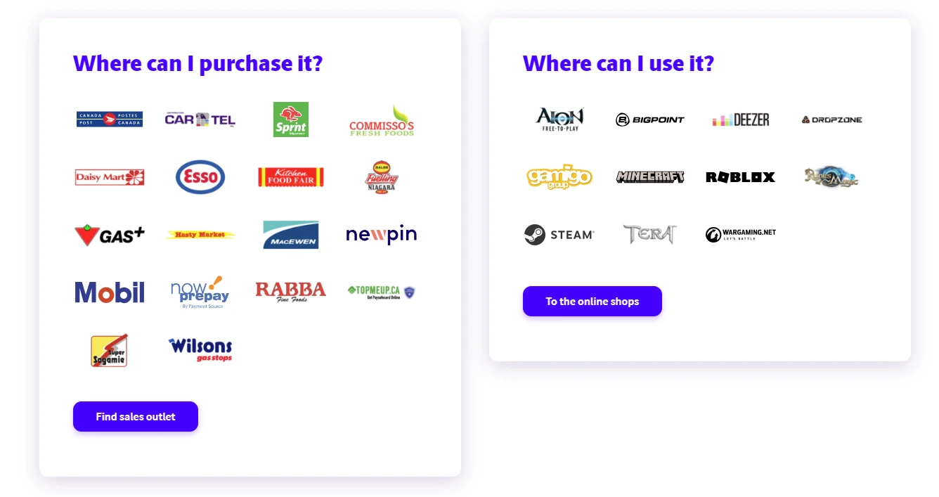Paysafecard point of sale