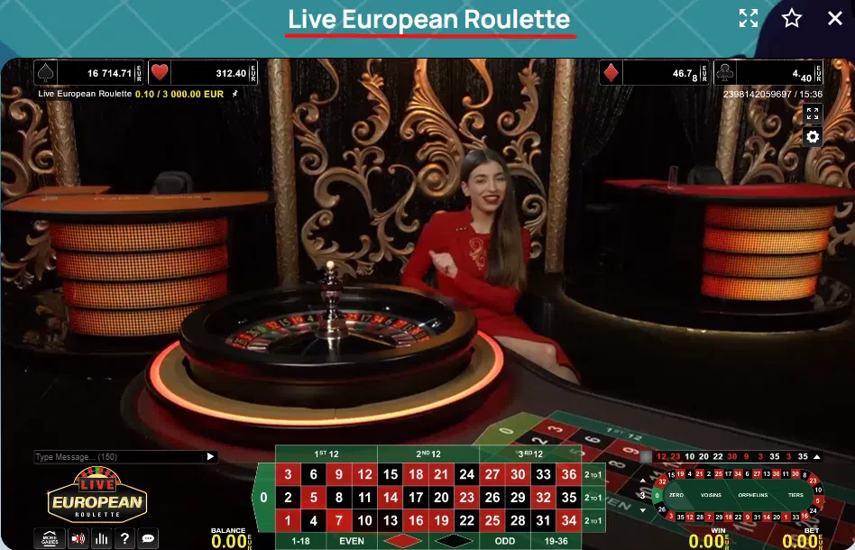 La roulette européenne