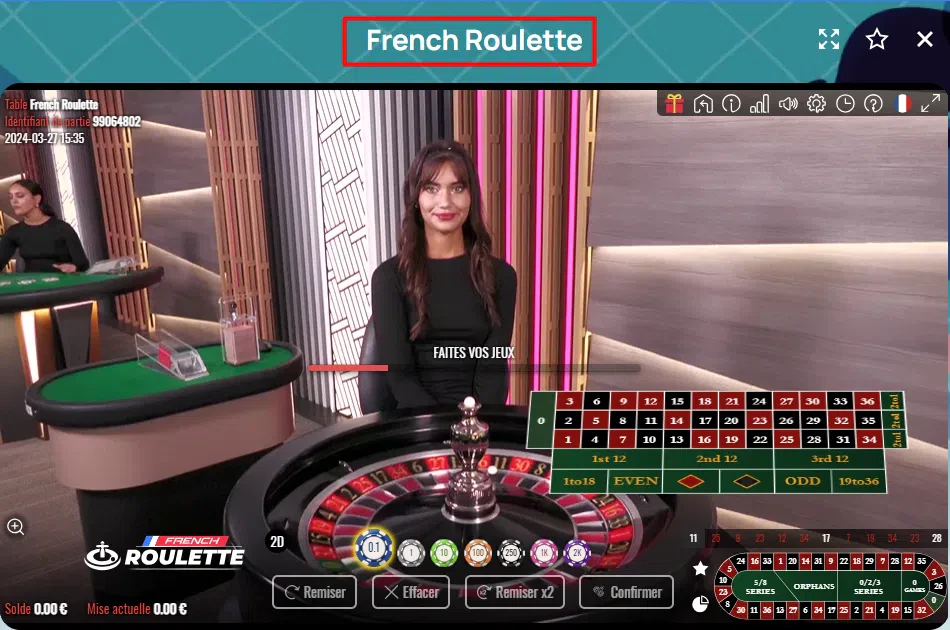 La roulette française