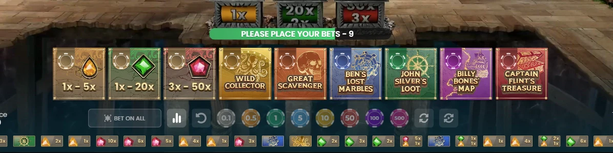 Treasure Island Live Bonuses
