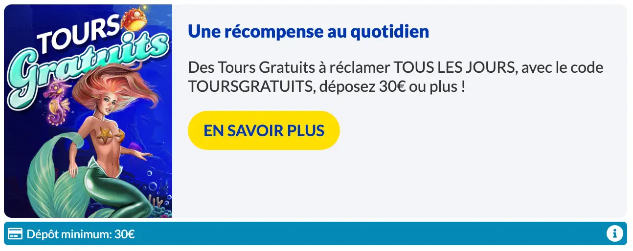 tours gratuits lucky treasure