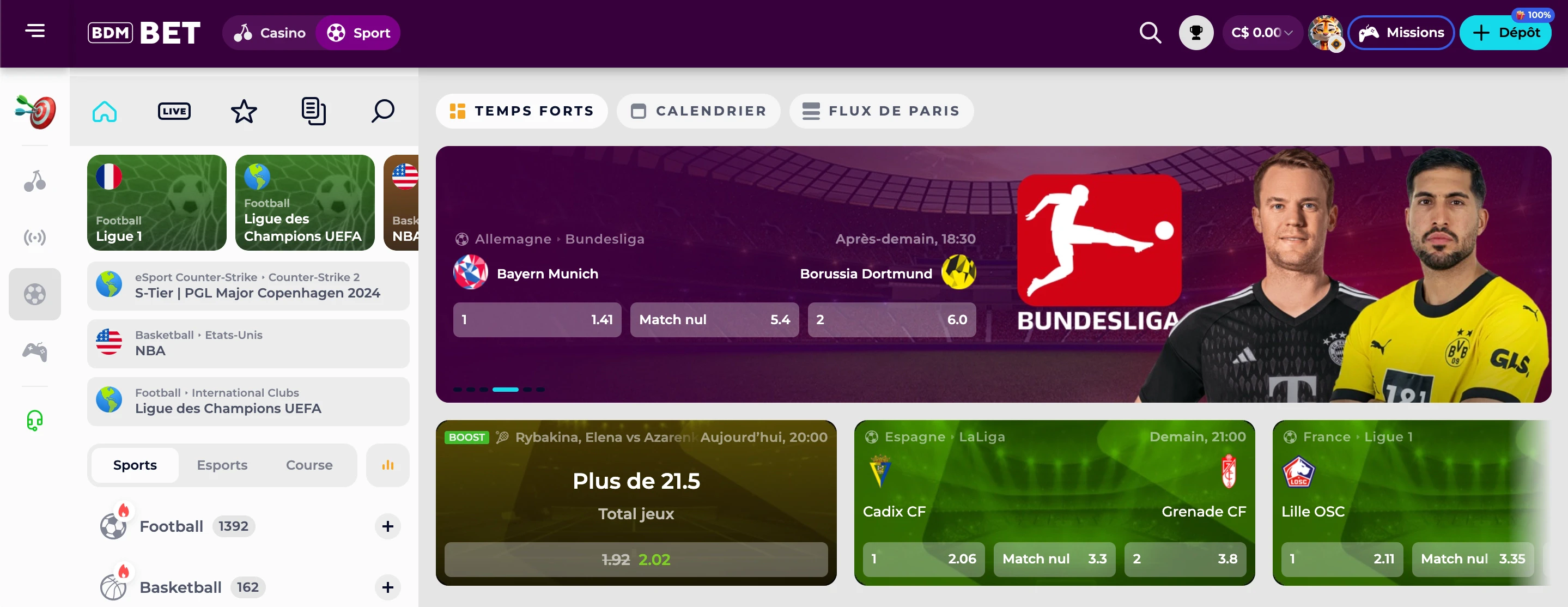 paris sportifs bdmbet