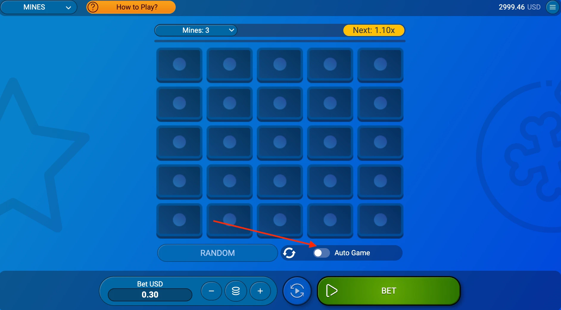 Jeu automatique sur Mines