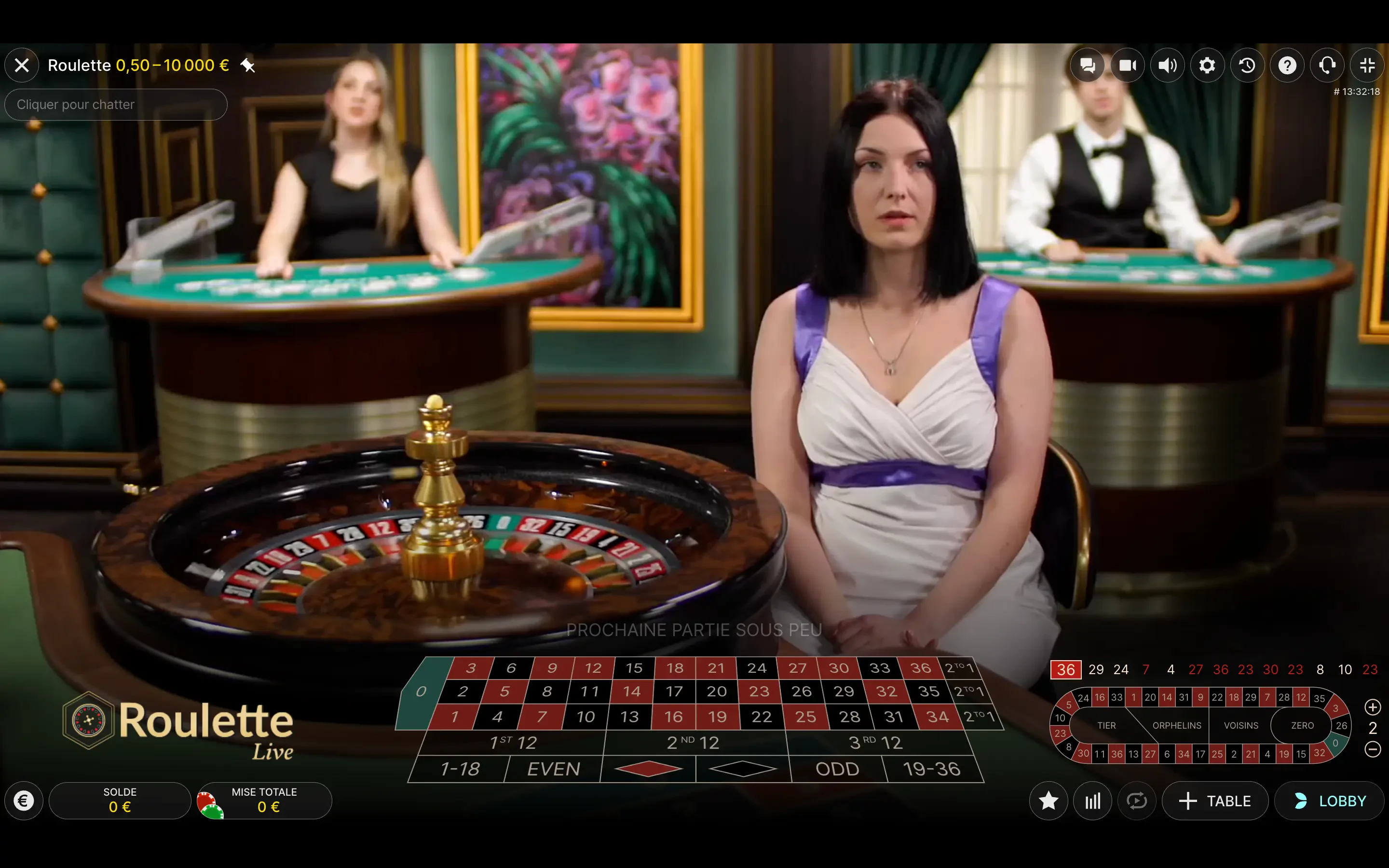 roulette live evolution