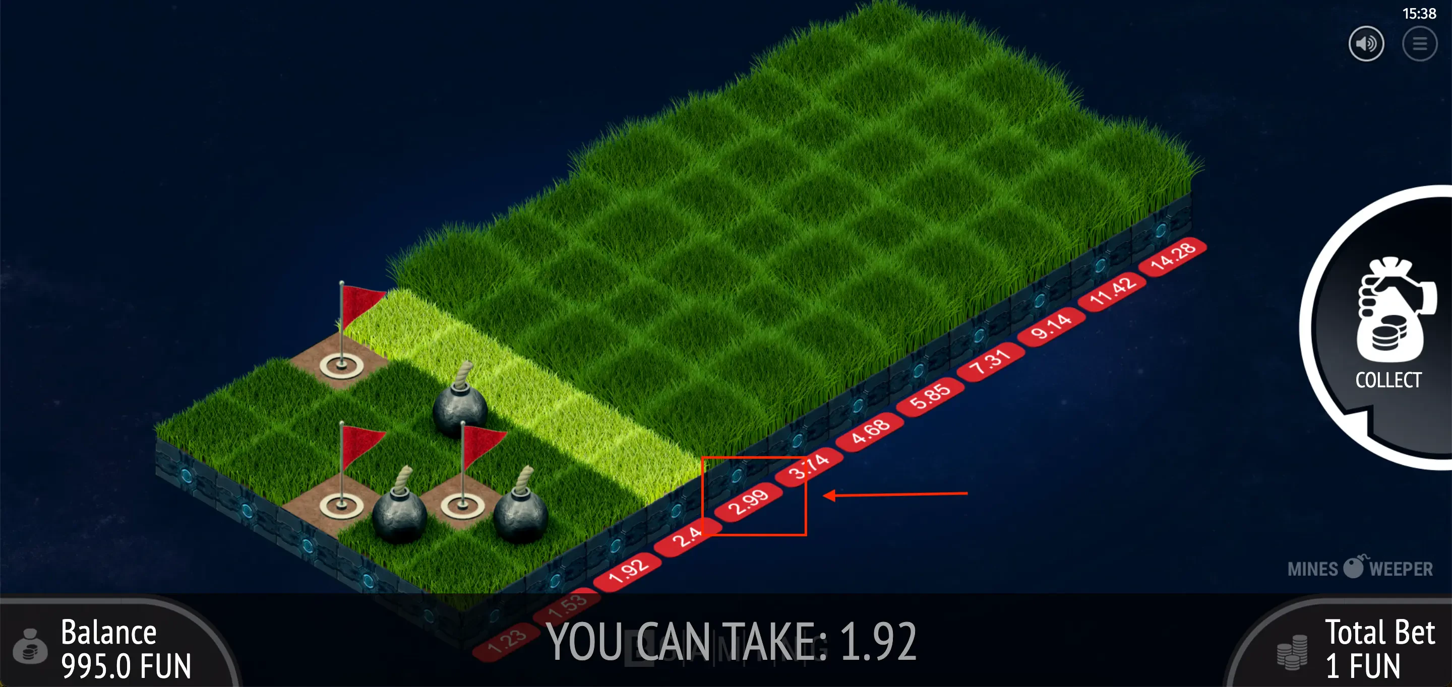 minesweeper multiplicateurs