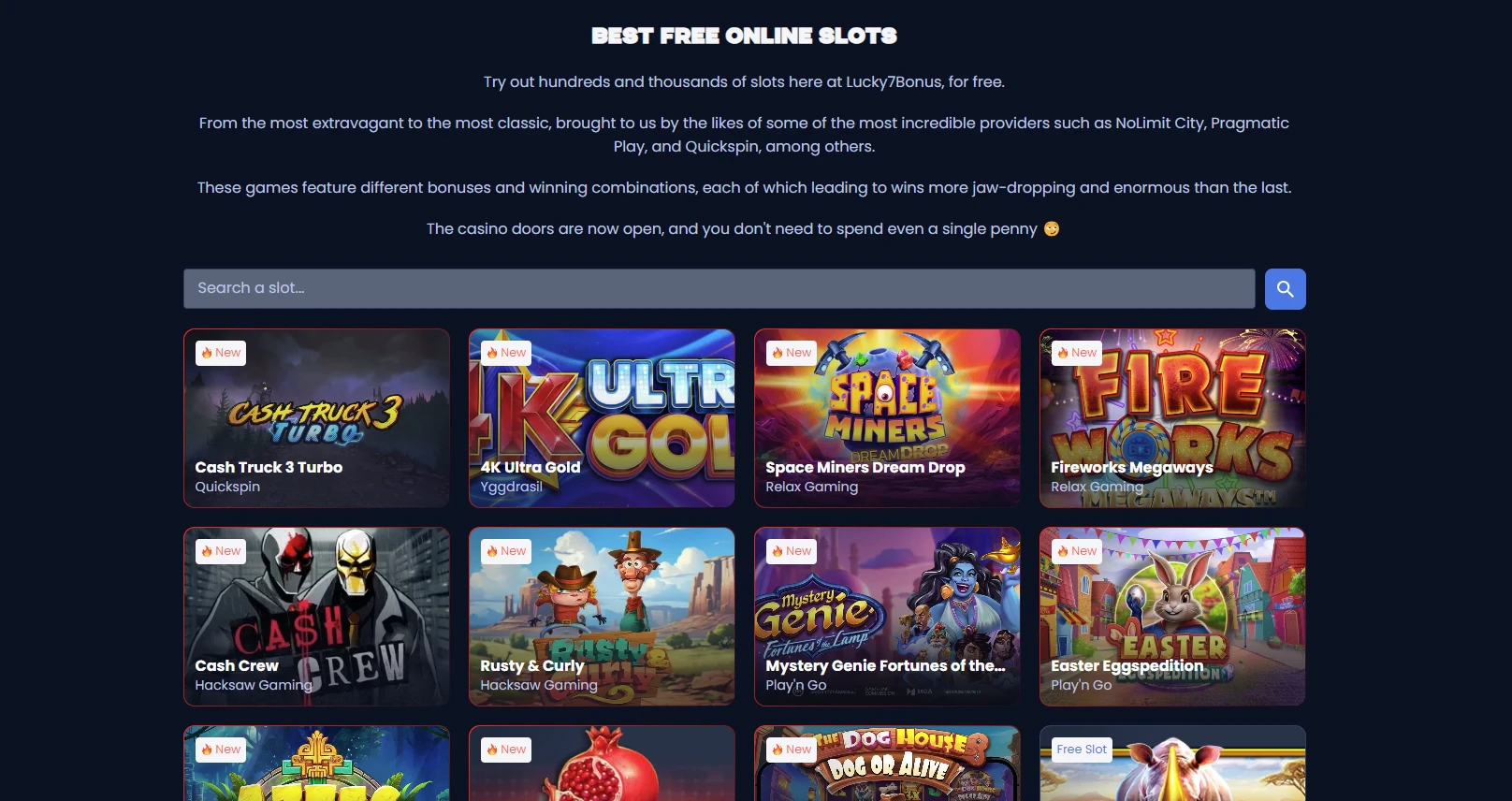 Free slots