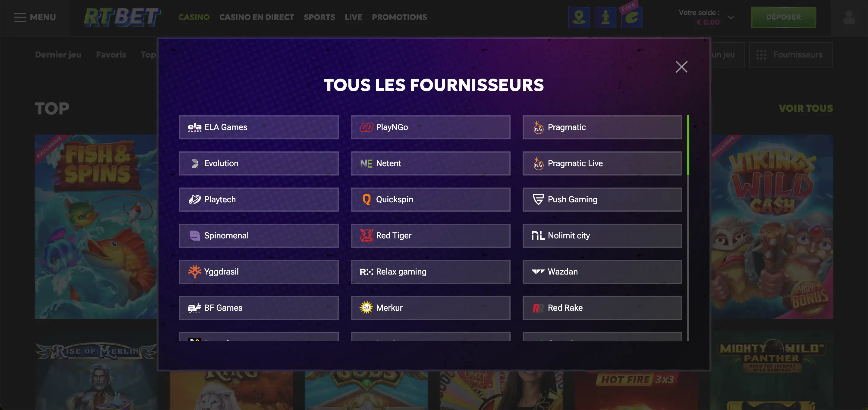providers rtbet