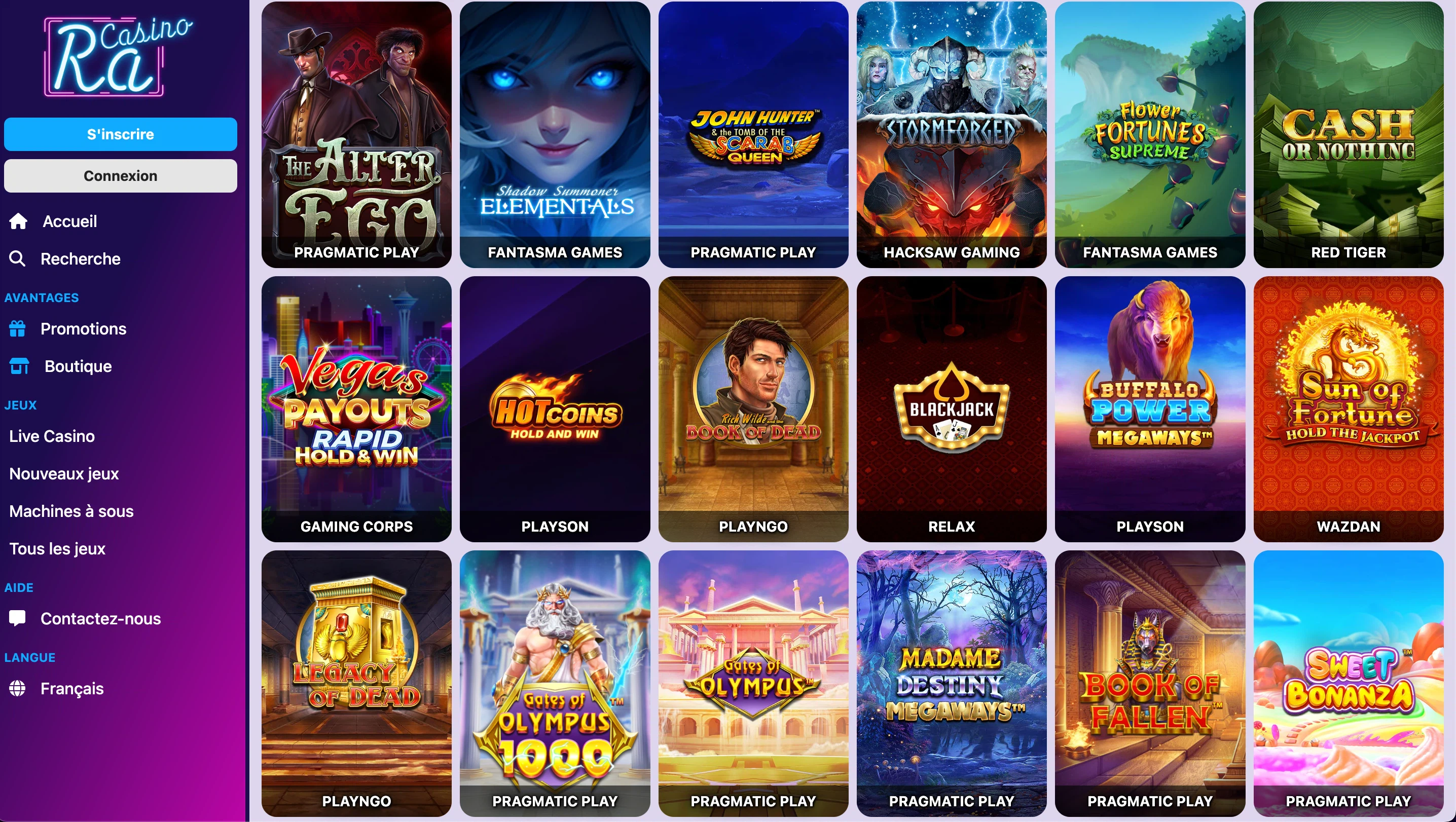 machines à sous ra casino