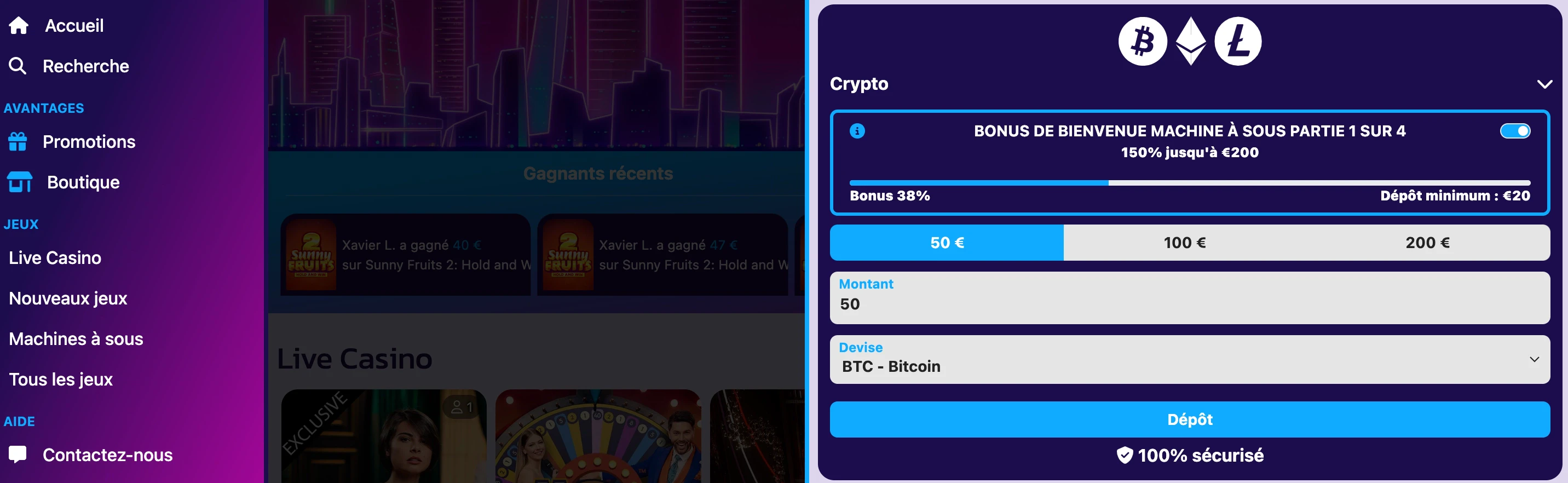 crypto monnaies ra casino