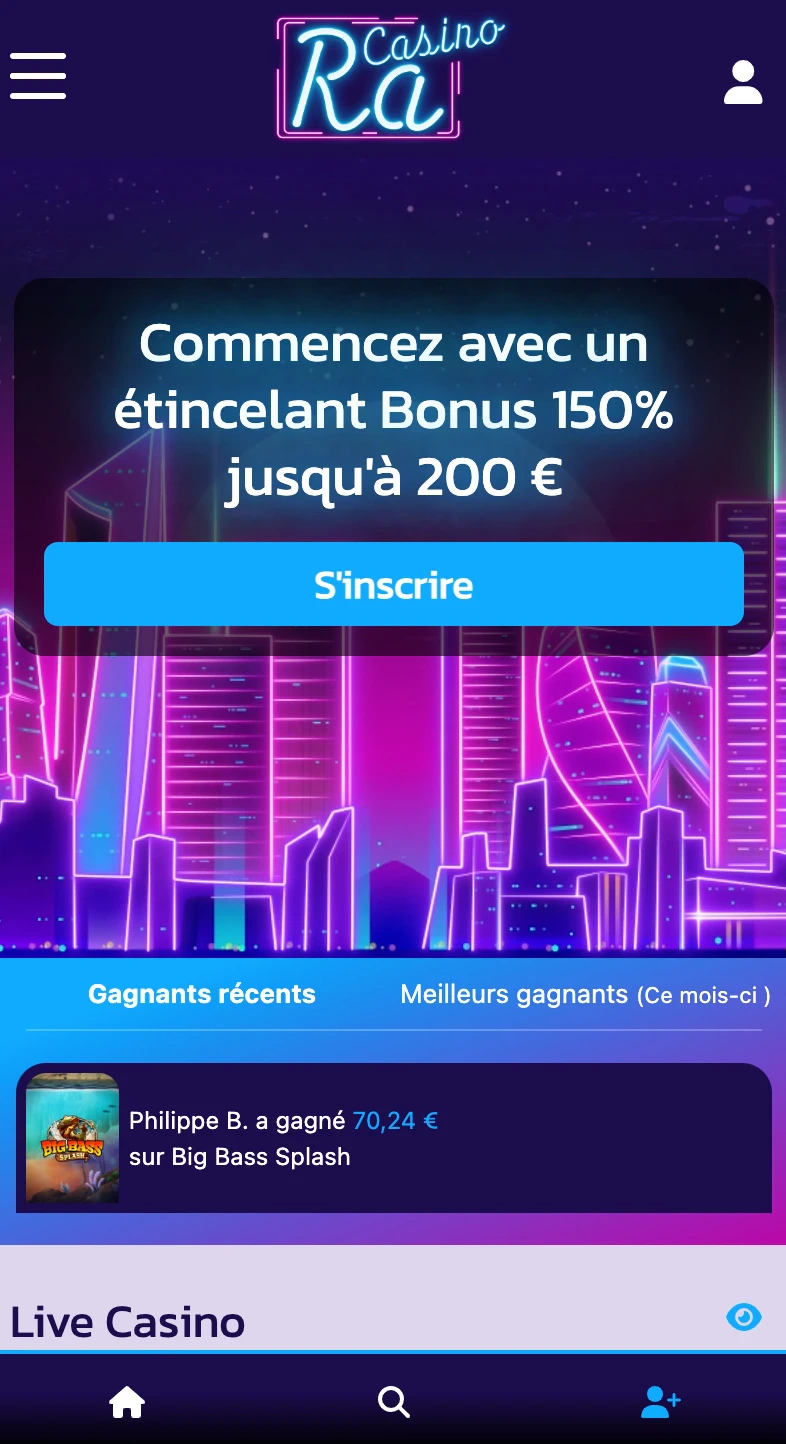 ra casino sur mobile