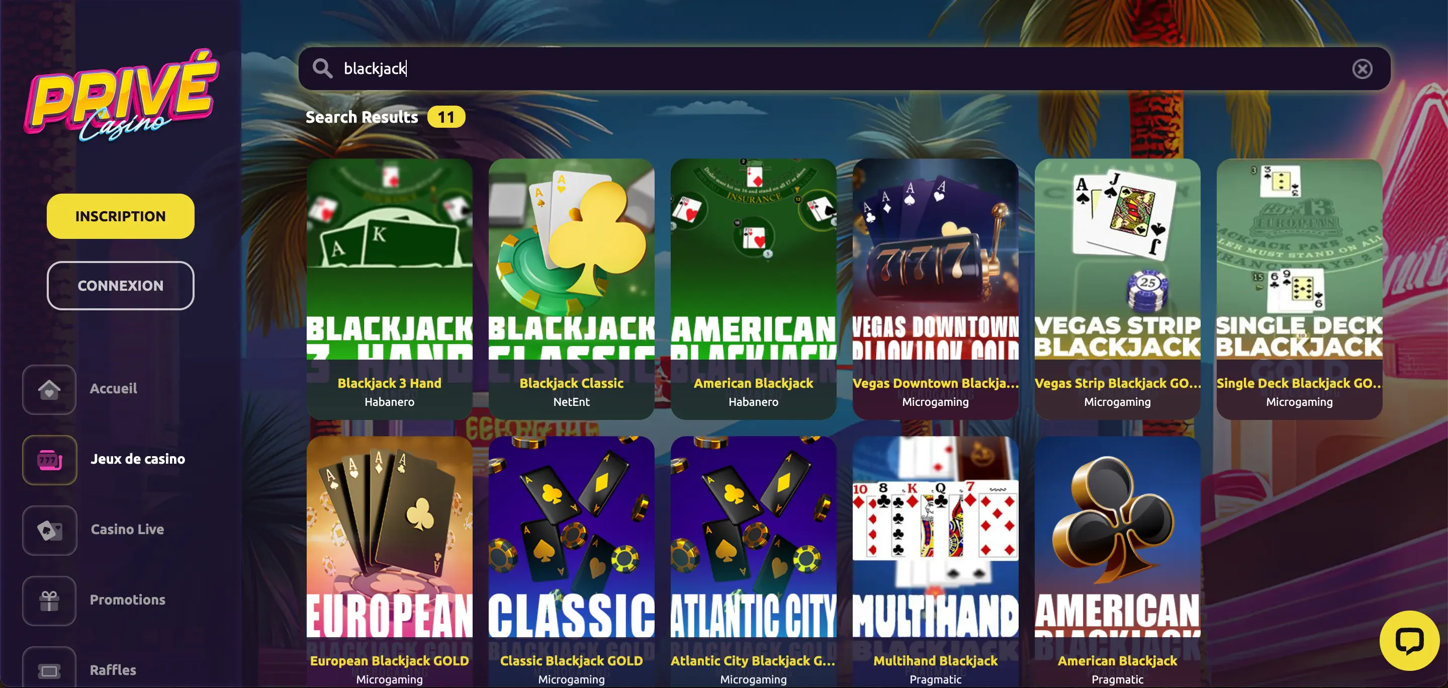privécasino autres jeux