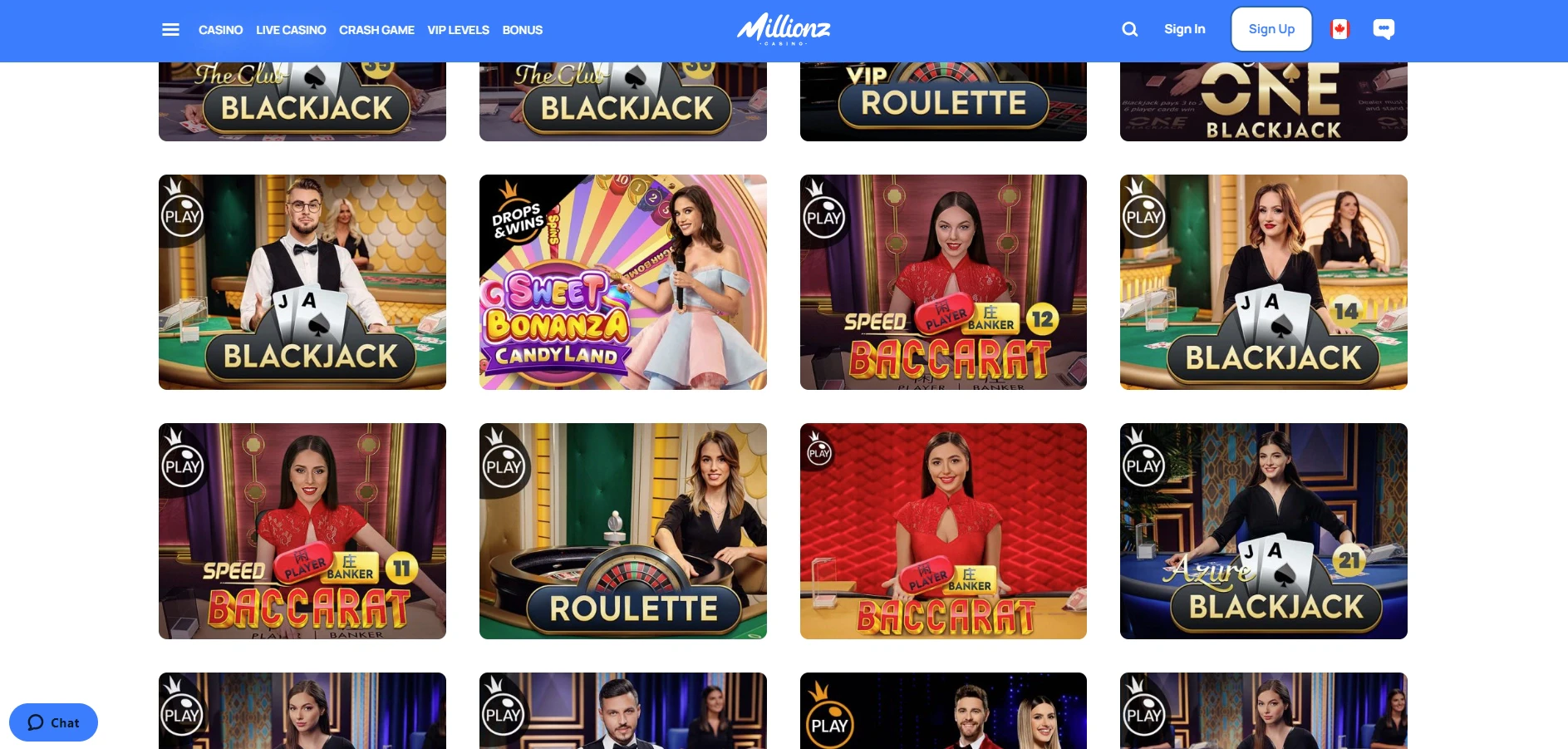 Millionz Pragmatic Play live table games