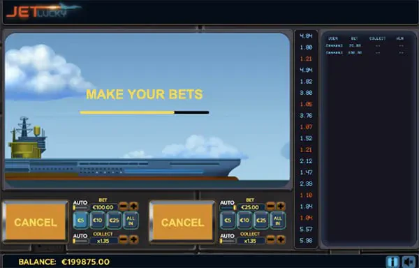mode manuel jet lucky