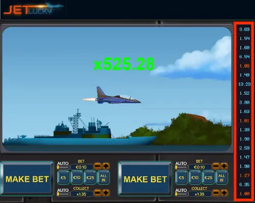 jet lucky historique