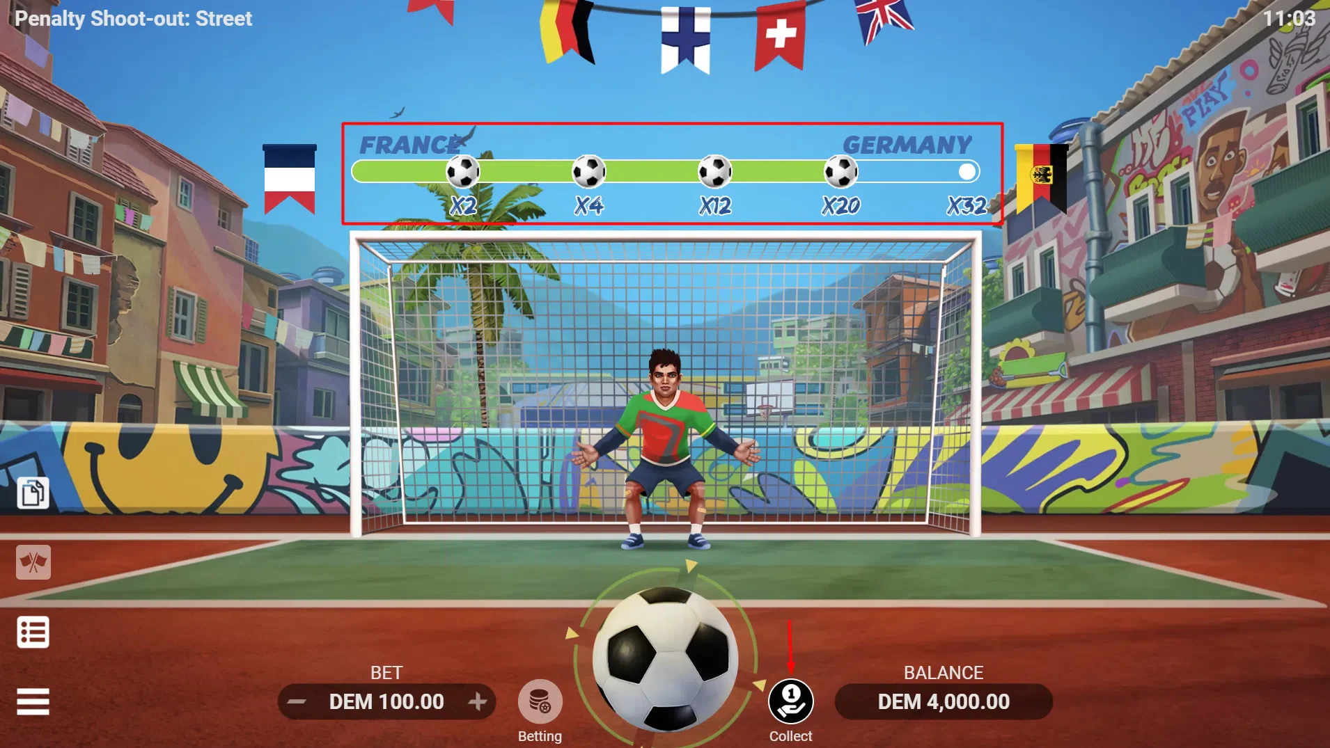 Mini-jeu Penalty shoot-out Street