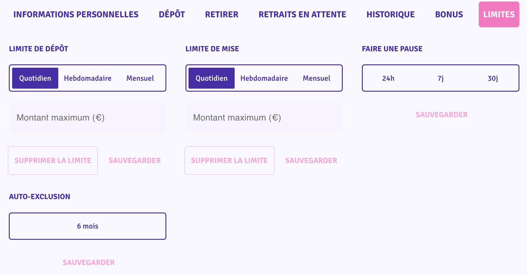 jeu responsable sugar casino