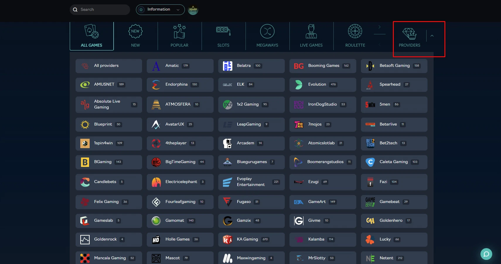 Oshi Software Providers