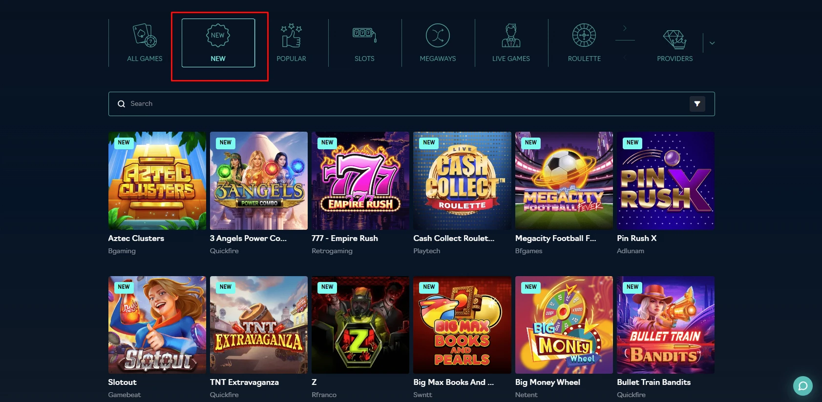 Oshi Casino new games