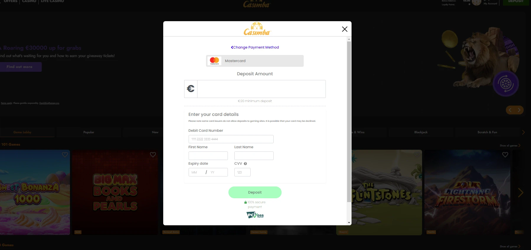 Casimba Withdrawal Options