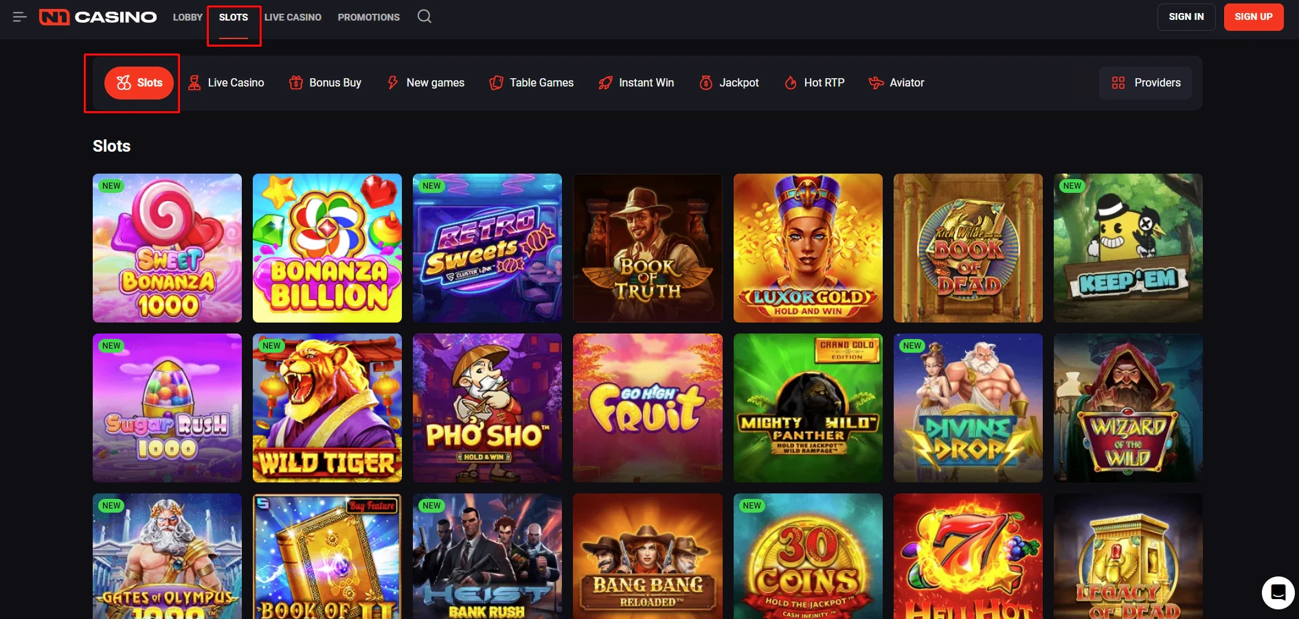 N1 Casino Slots