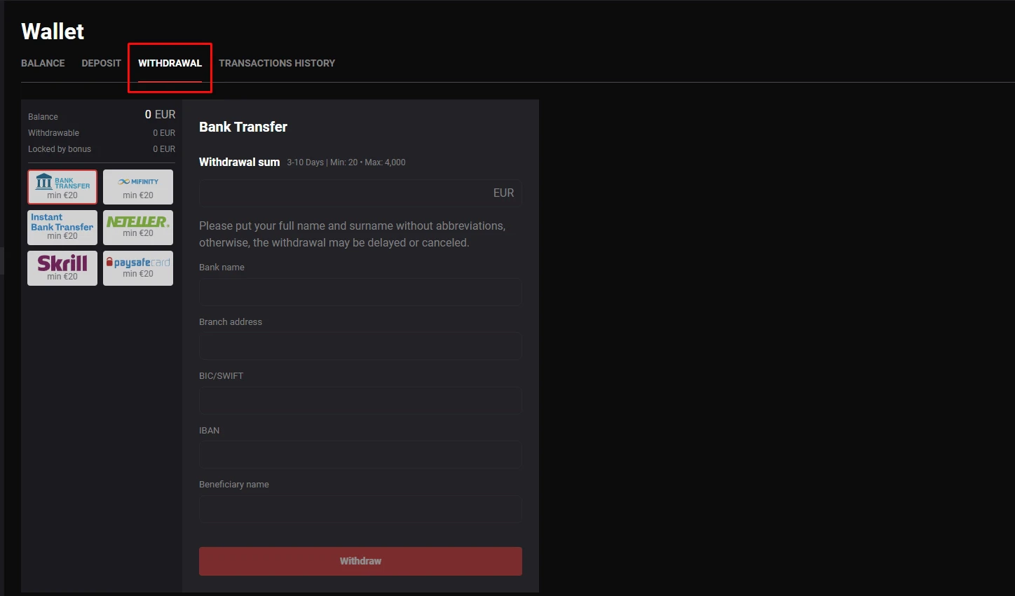 N1 Casino Withdrawal