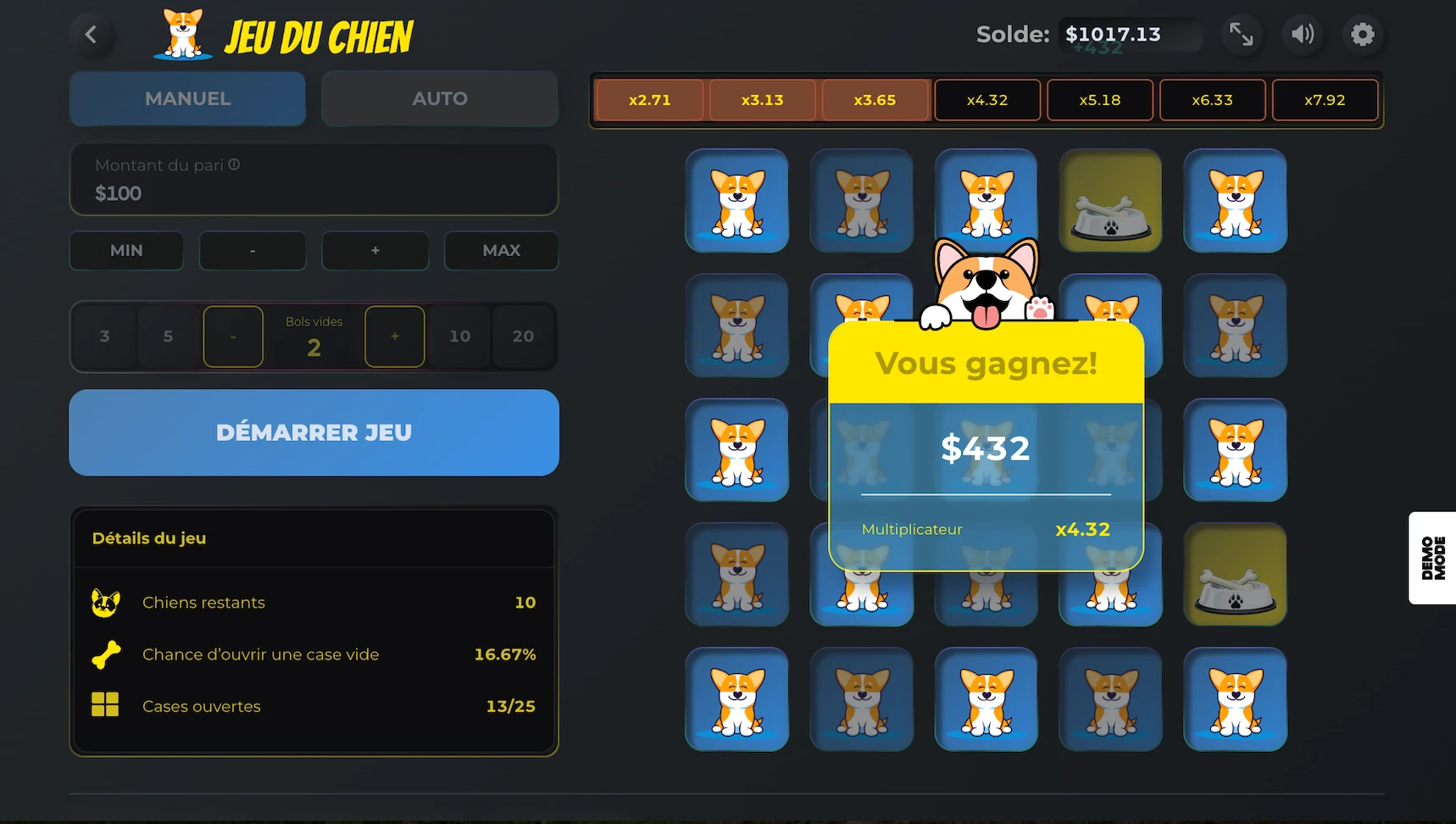 cash out jeu du chien