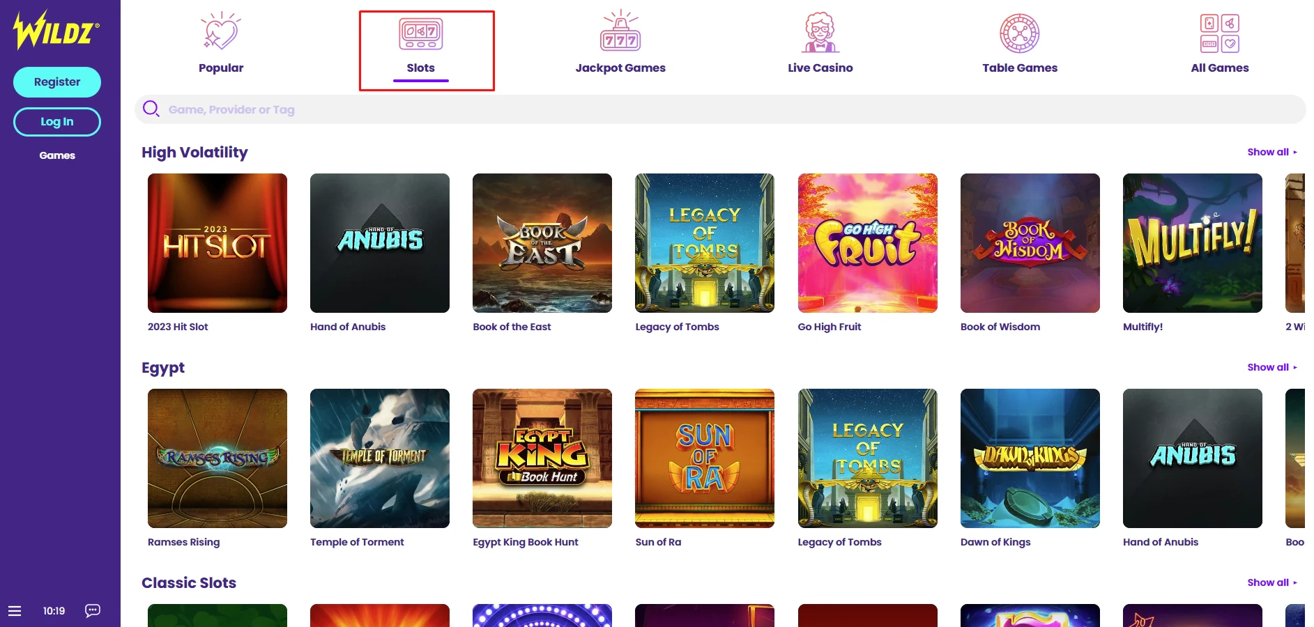 Wildz Casino Slots