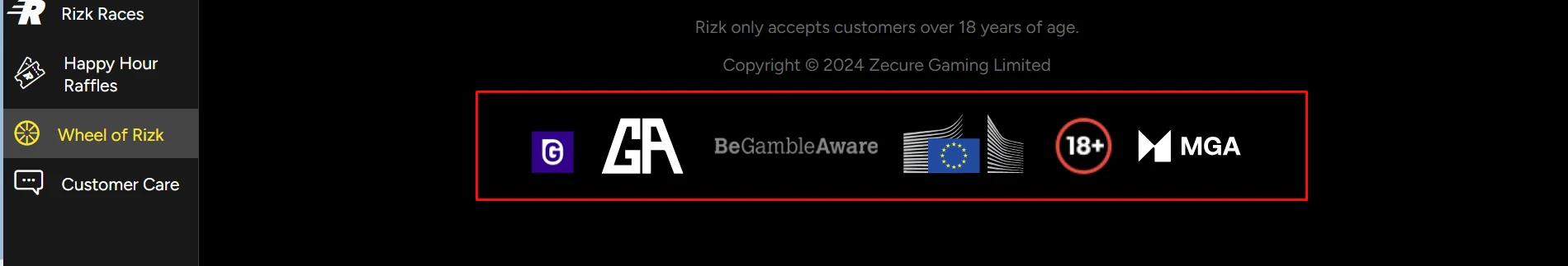 Rizk Casino license
