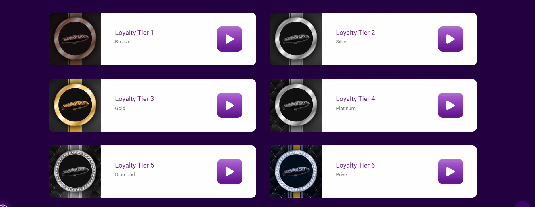 Jackpot City Casino Loyalty Program