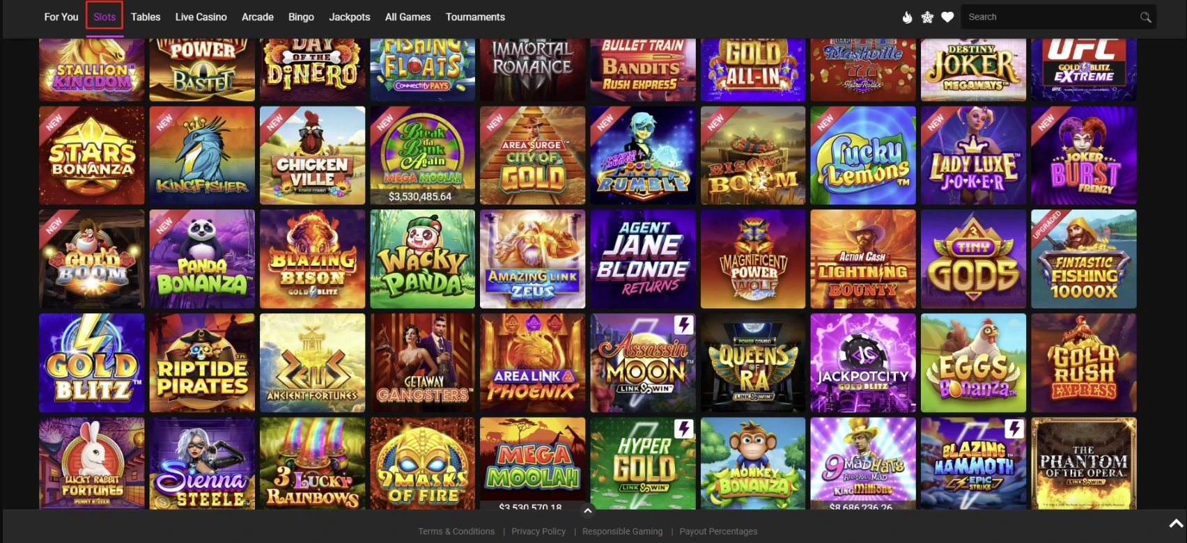 Jackpot City Casino slot machines