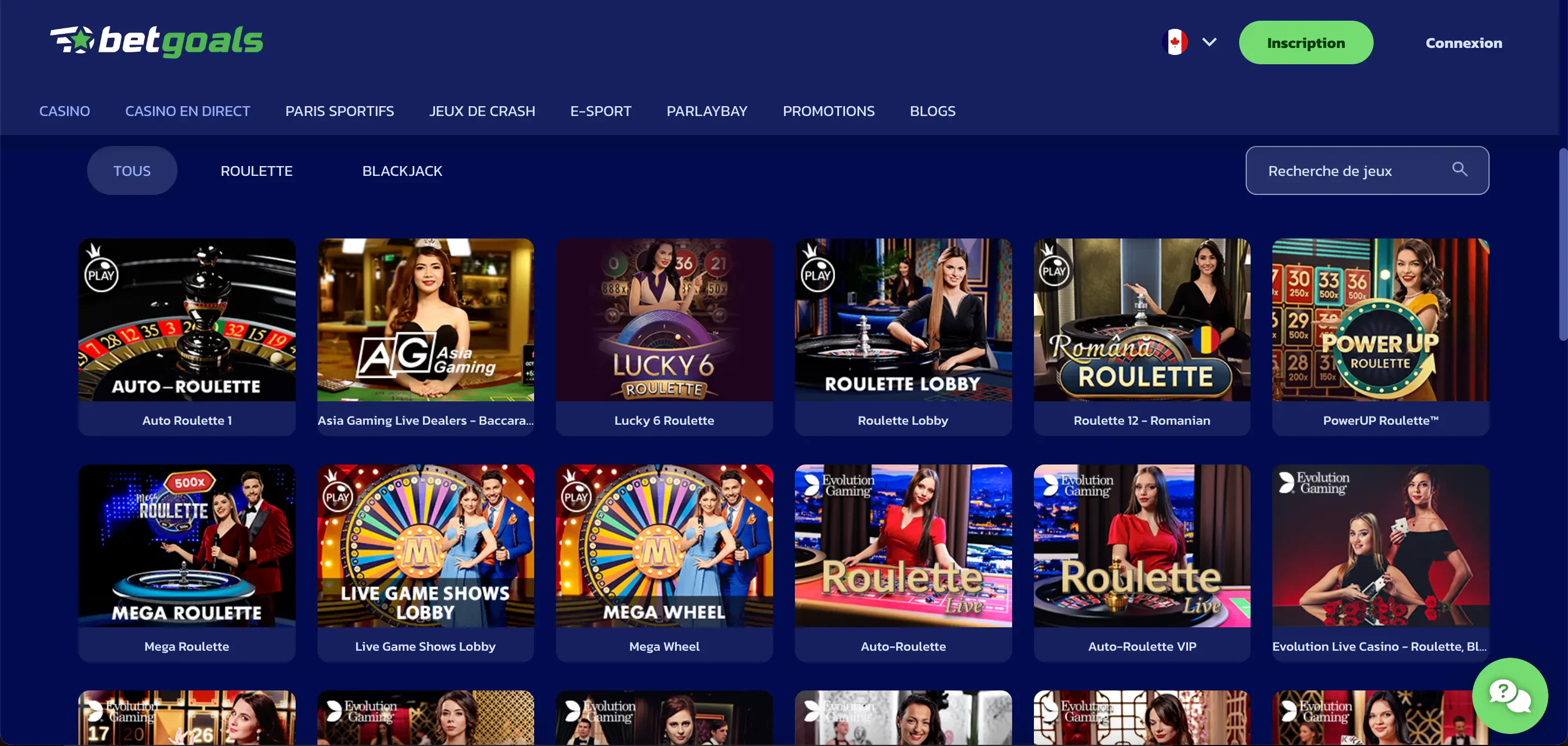 betgoals live casino