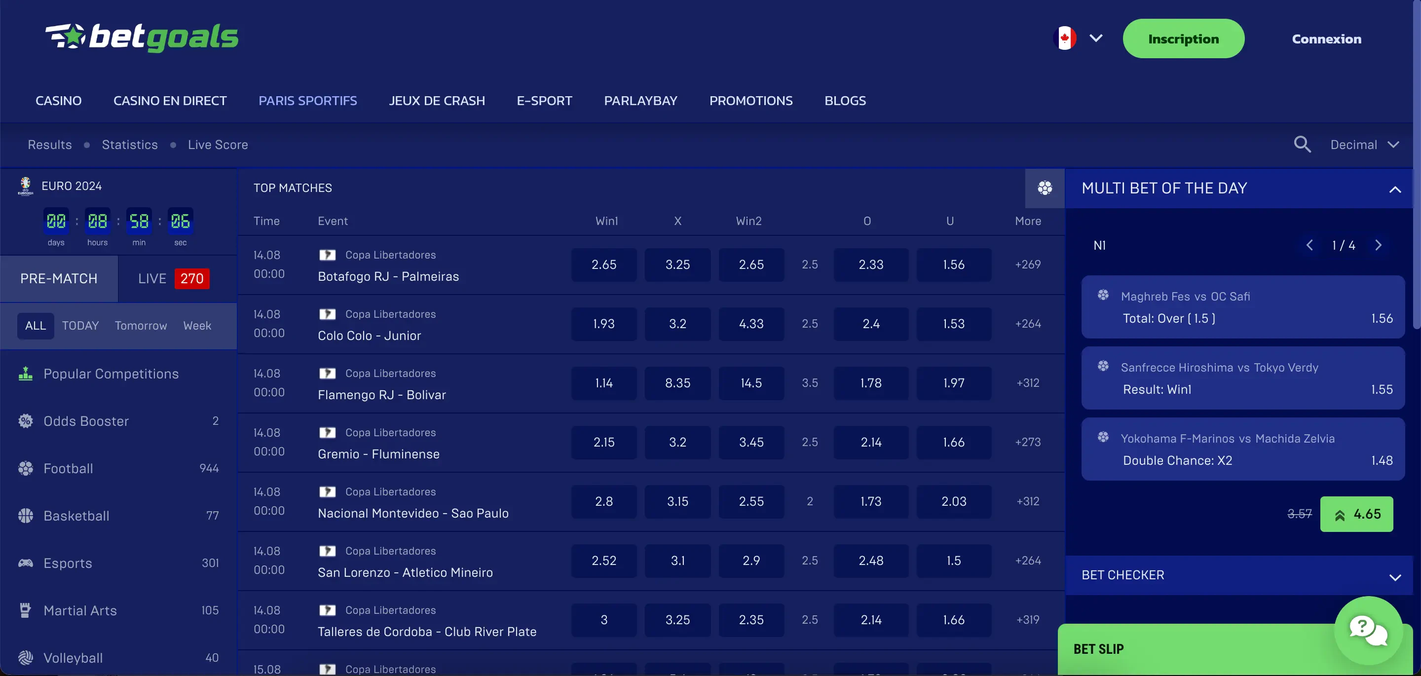 betgoals paris sportifs