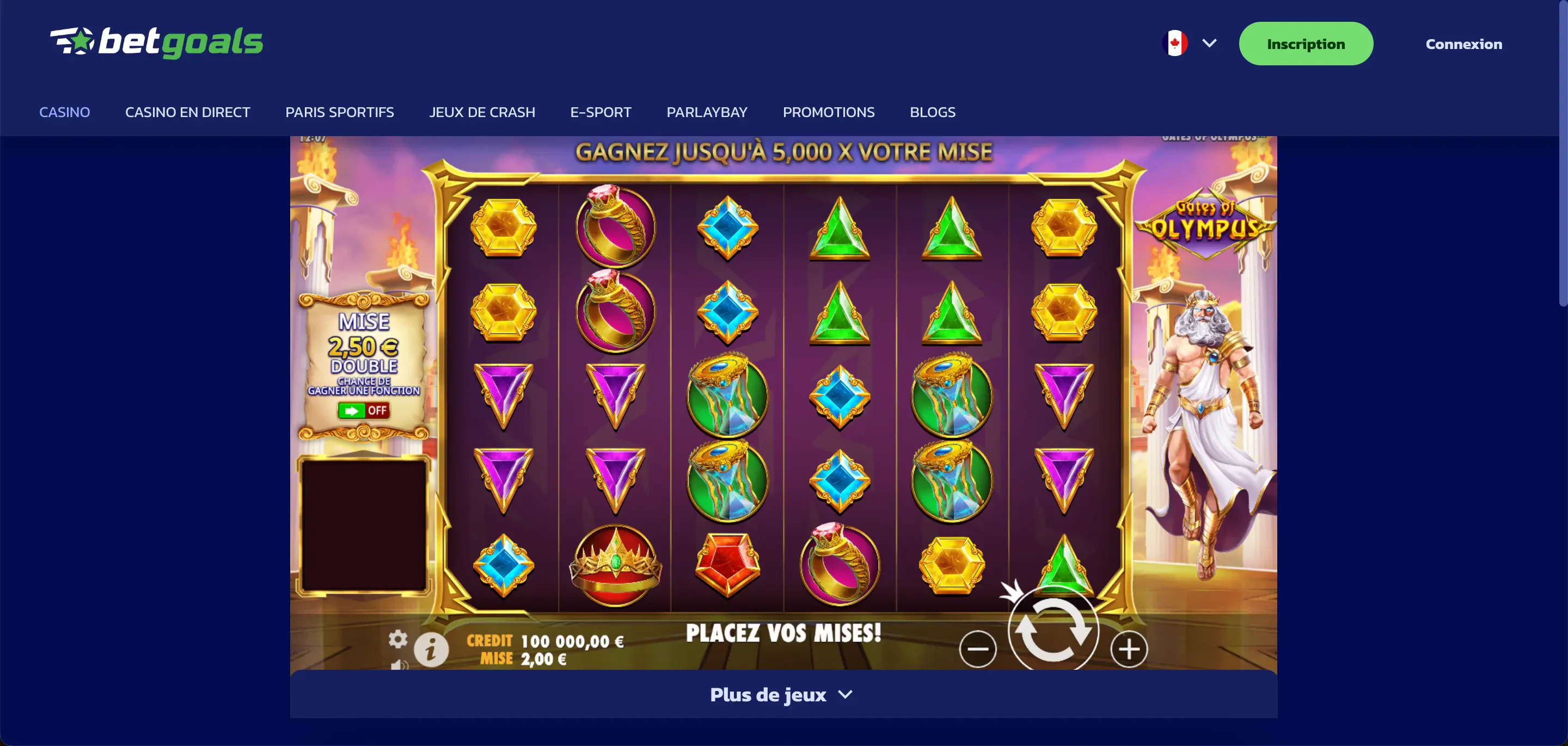 betgoals mode démo