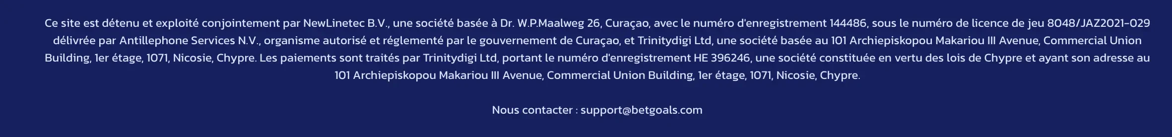 betgoals licence