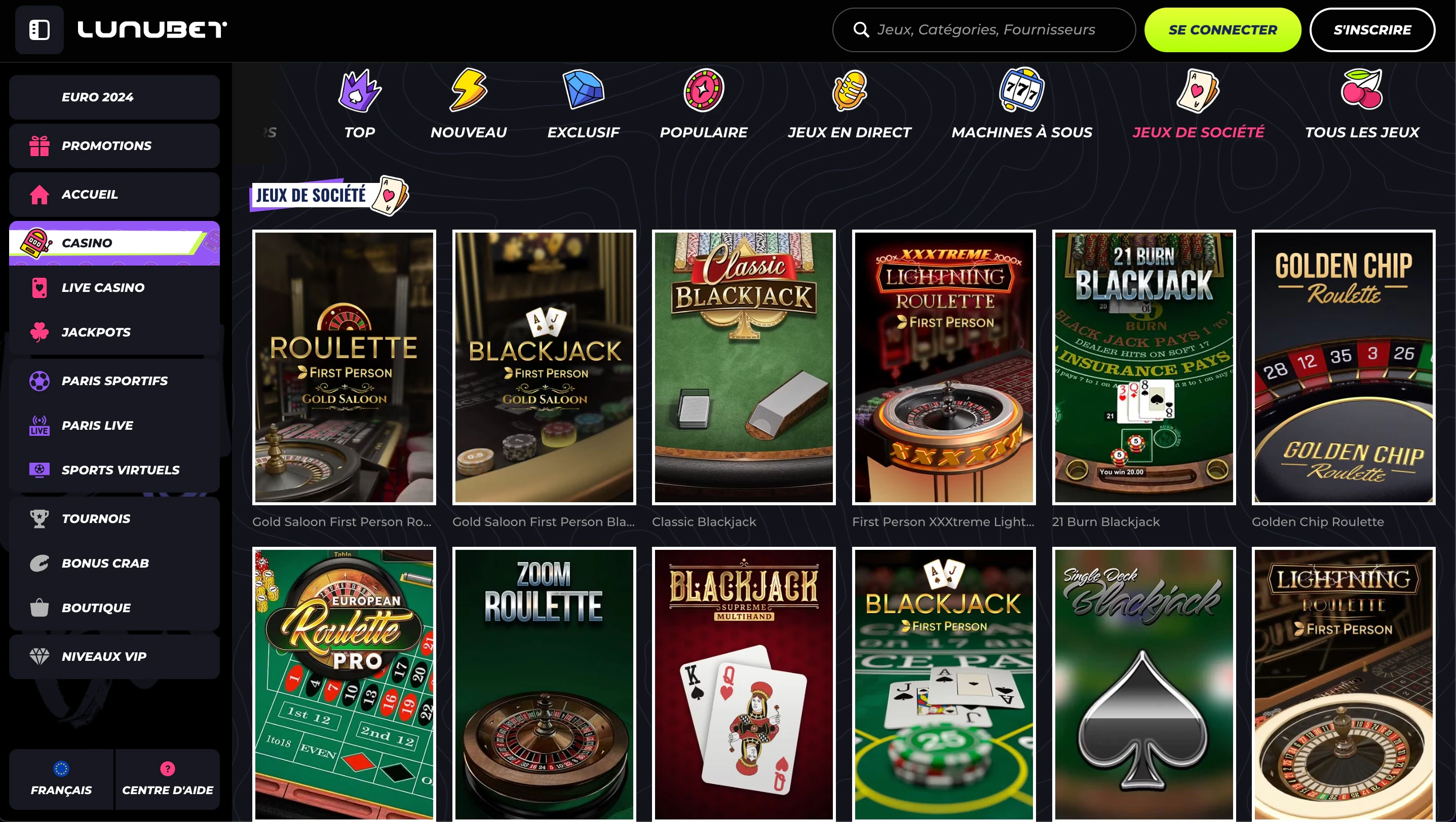 jeux de table lunubet