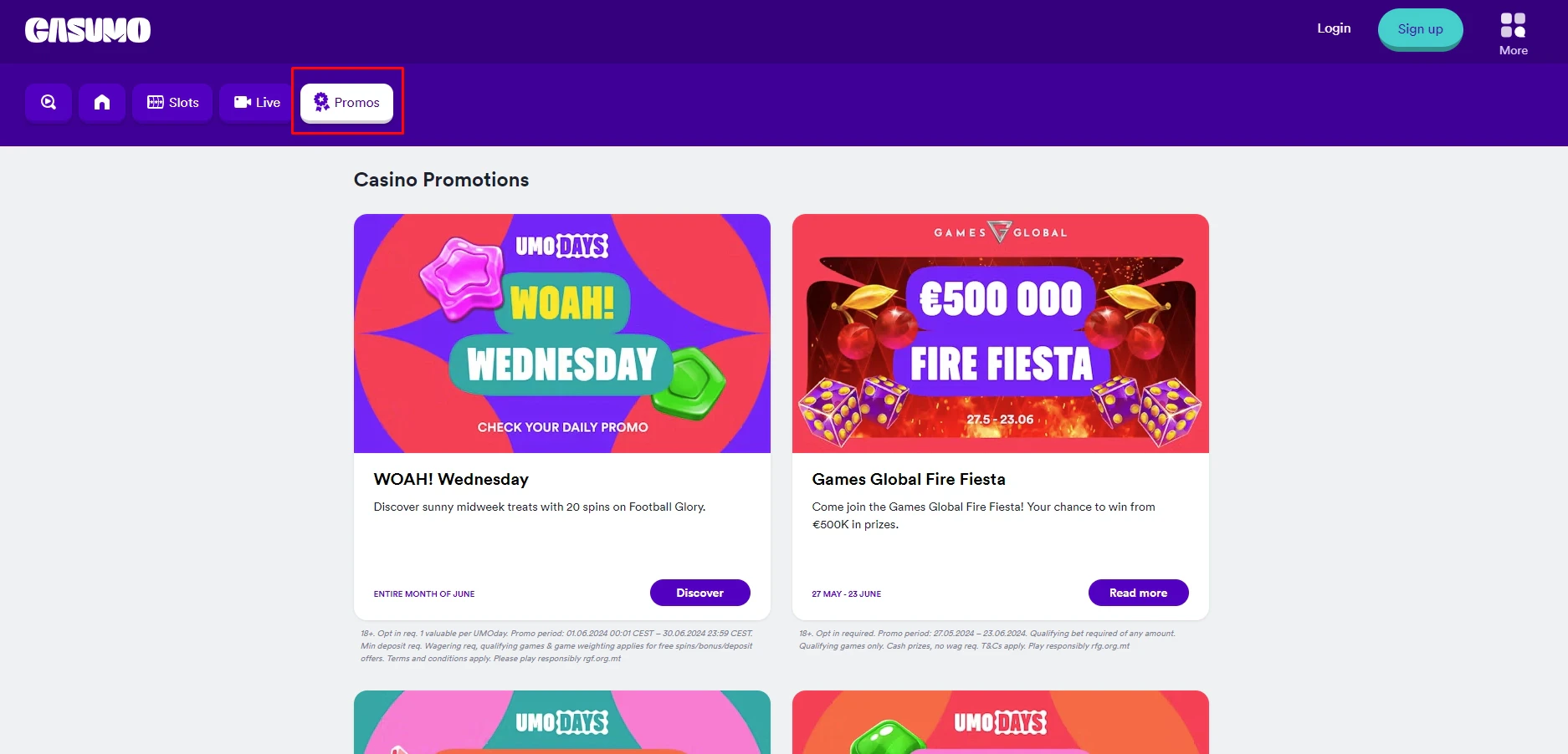 Casumo promotions