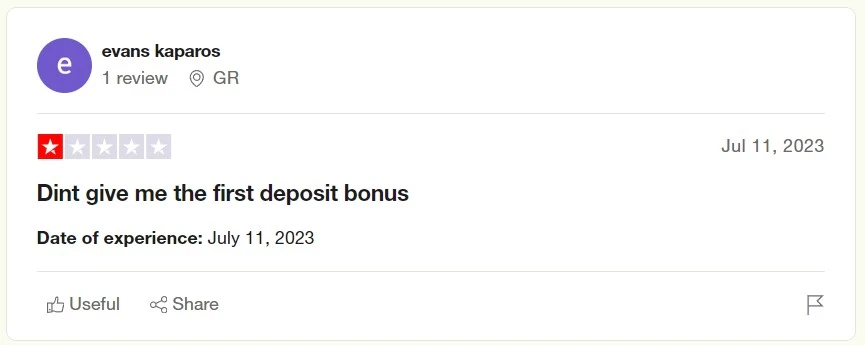avis negatif trustpilot 7signs casino